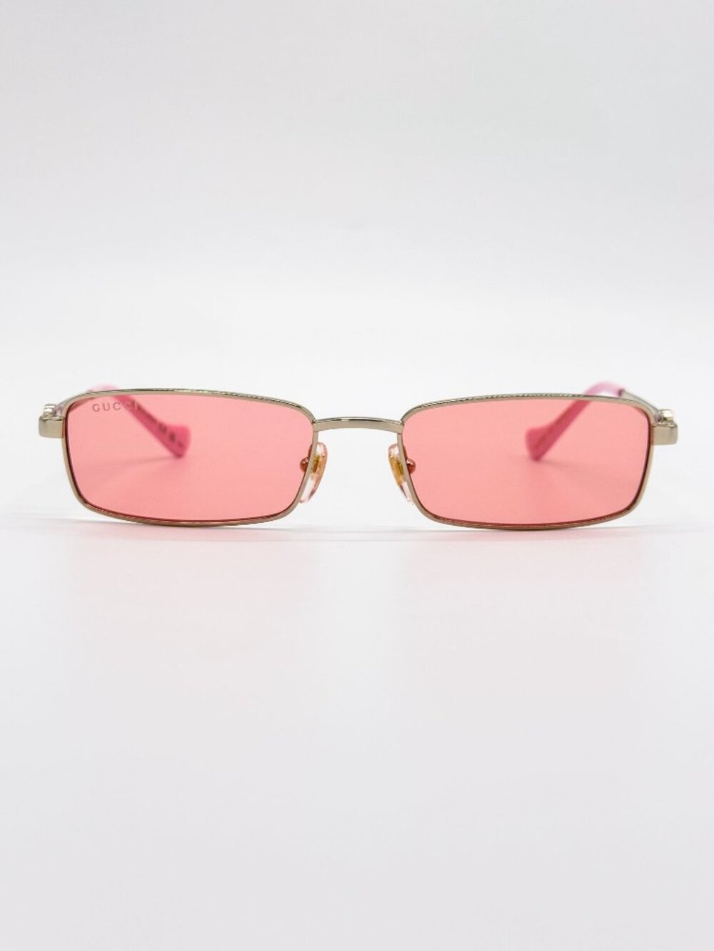 NEW GUCCI SUNGLASSES GG1600S 004 GOLD/PINK WOMEN WITH CHAIN - Picture 6 of 12